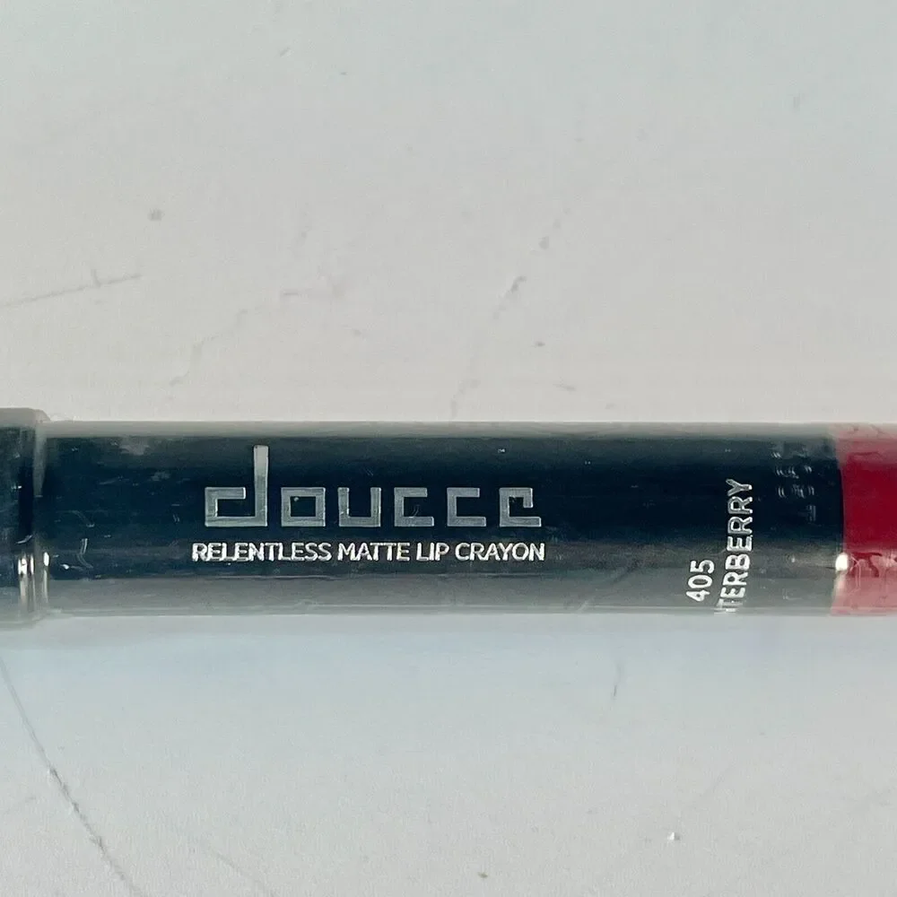 Doucce Relentless Matte Lip Crayon Lipstick Winterberry Red .098 oz Sealed New